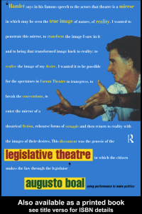 Legislative Theatre: Using performance to make politics
