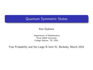 Quantum Symmetric States - UCLA Department of Mathematics