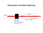 Resonators and Mode Matching
