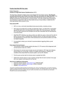 Positive High Risk HPV Pap Letter