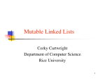 Mutable Linked Lists - Rice University Campus Wiki