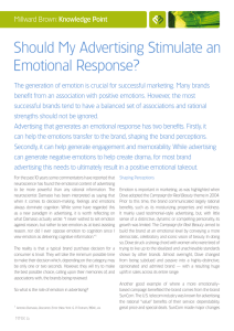 Should My Advertising Stimulate an Emotional Response?