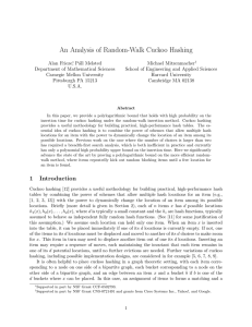 An Analysis of Random-Walk Cuckoo Hashing