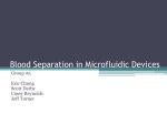 Blood Separation in Microfluidic Devices