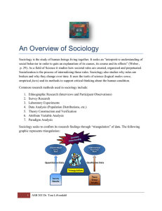 An Overview of Sociology