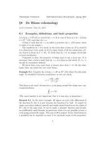 §8 De Rham cohomology