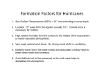 Formation Factors for Hurricanes