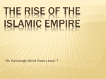 topic 7 The Rise of the Islamic empire