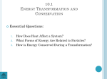 10.1 Energy Transformation and Conservation