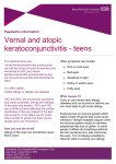 Vernal and atopic keratoconjunctivitis - teens
