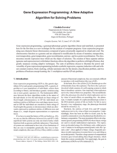 Complex Systems paper - Gene Expression Programming