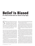 Belief Is Biased