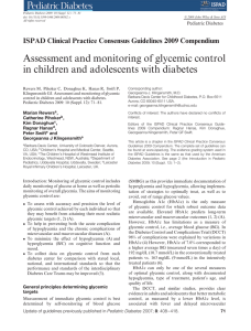 Assessment and monitoring of glycemic control in children and