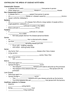 Controlling the Spread of Disease Notetakers