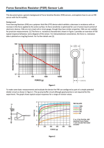 Force Sensitive Resistor (FSR) Sensor Lab