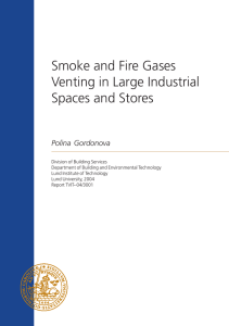 Smoke and Fire Gases Venting in Large Industrial Spaces and Stores