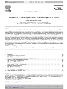 Mechanisms of axon degeneration: From development to disease