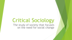 Critical Sociology - Hurta knows sociology