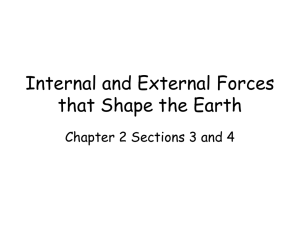 Internal and External Forces that Shape the Earth