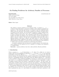 On Finding Predictors for Arbitrary Families of Processes