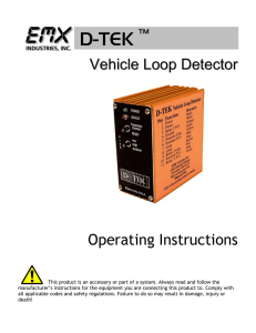 D-TEK Vehicle Loop Detector Instructions