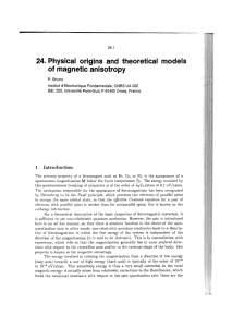 Physical origins and theoretical models of magnetic anisotropy
