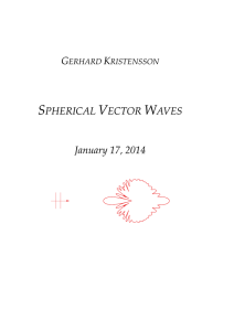 G. Kristensson. Spherical Vector Waves