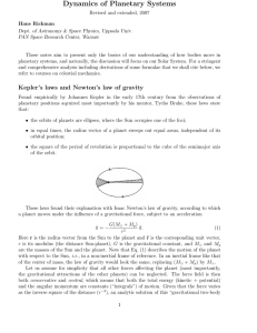 Dynamics of Planetary Systems - Uppsala Astronomical Observatory