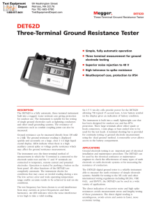DET62D Three-Terminal Ground Resistance Tester