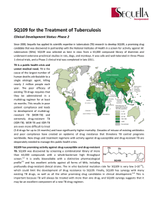 SQ109 for the Treatment of Tuberculosis