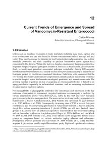 Current Trends of Emergence and Spread of Vancomycin