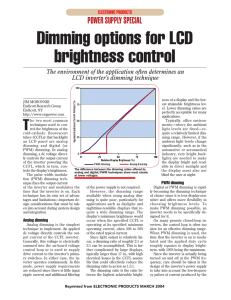 Dimming Options for LCD Brightness Control