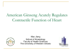 American Ginseng Acutely Regulates Contractile Function of the Heart