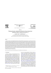 Pharmacokinetic and pharmacodynamic drug interactions