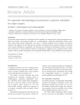 Pre‐operative haematological assessment in patients scheduled for