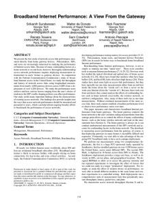 Broadband Internet Performance: A View From the