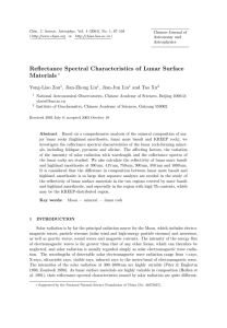Reflectance Spectral Characteristics of Lunar Surface Materials