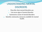 UNDERSTANDING MENTAL DISORDERS