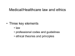 Medical/Healthcare law and ethics