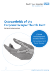 Osteoarthritis of the Carpometacarpal Thumb Joint