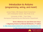 Introduction to Arduino August 2014