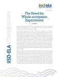 The Need for Whole-ecosystem Experiments