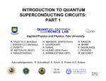 INTRODUCTION TO QUANTUM SUPERCONDUCTING CIRCUITS