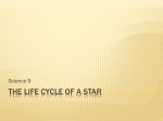 The life cycle of a star
