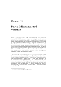 Purva Mimamsa and Vedanta