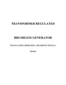 transformer regulated brushless generator