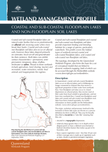 coastal and sub-coastal floodplain lakes