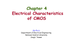 Chapter 4 Electrical Characteristics of CMOS