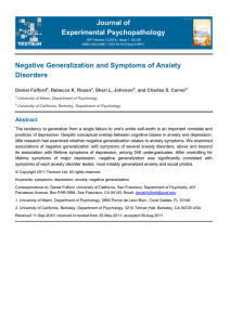 Negative Generalization and Symptoms of
