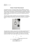 Surface Tension Measurements